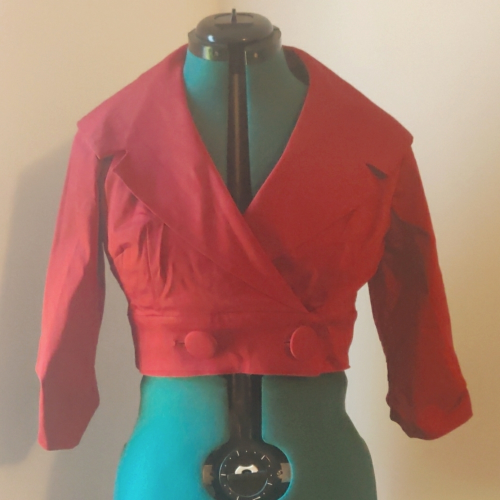Trashy diva red cropped jacket